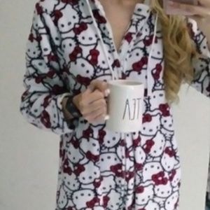 HELLO KITTY Footed Onesie Pajama Sleepwear Sanrio